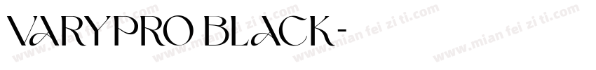 VaryPro Black字体转换
